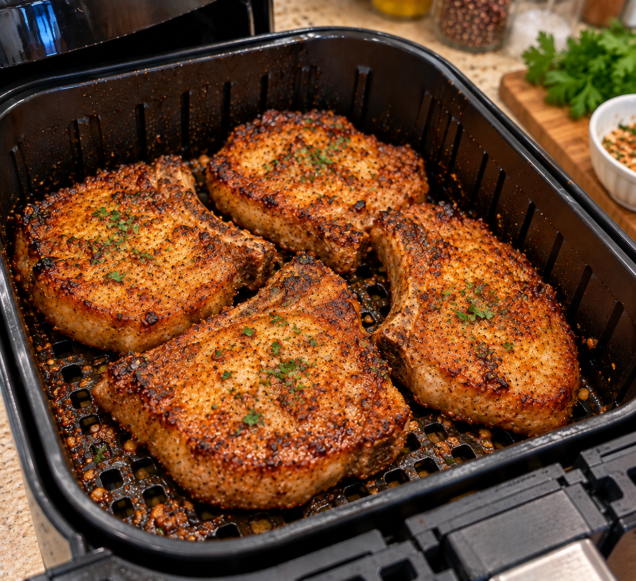Air Fryer Pork Chops (Tender, Juicy, and Full of Flavor)