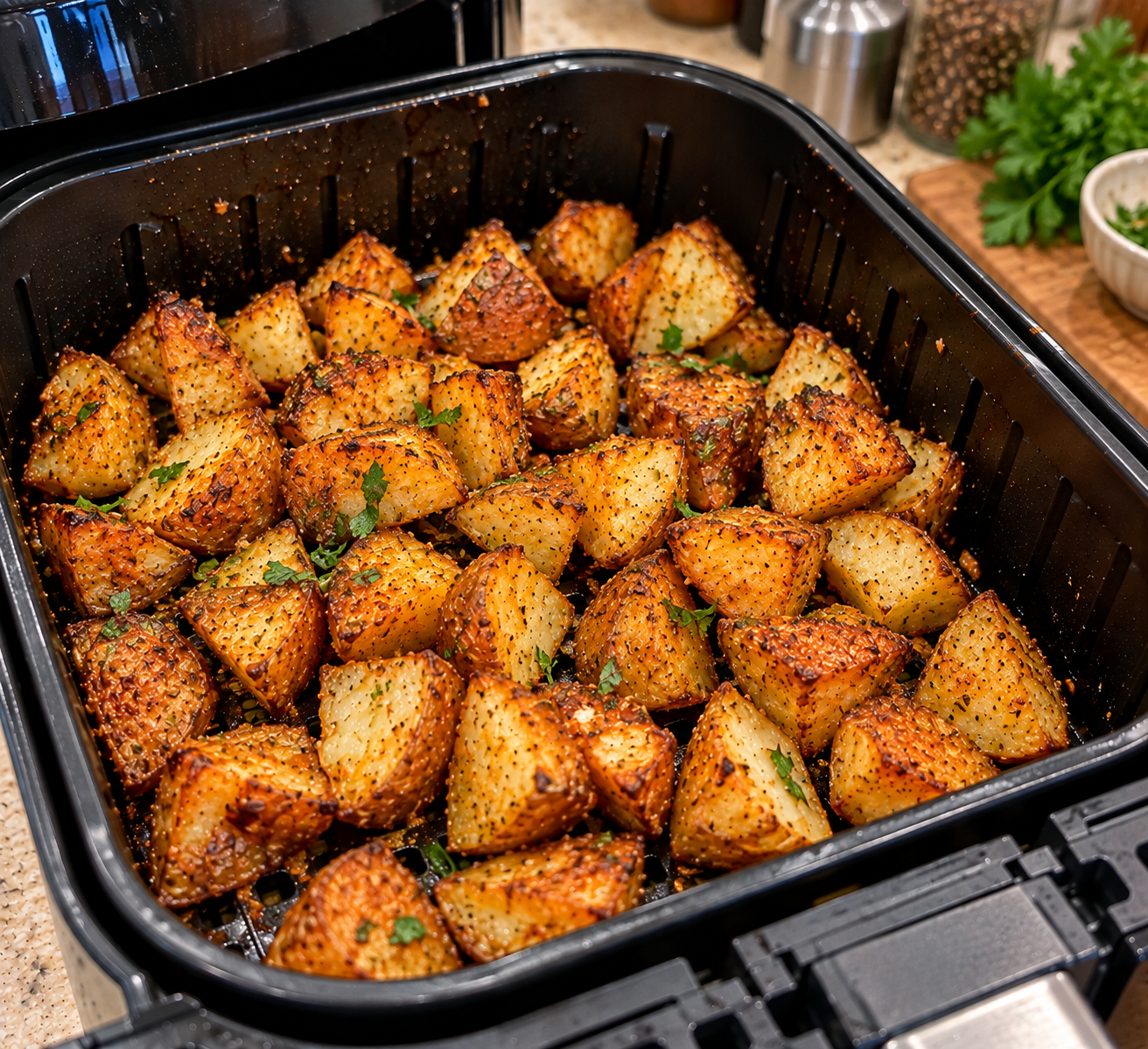 Air Fryer Potatoes – Crispy Golden Air Fryer Roasted Potatoes Recipe